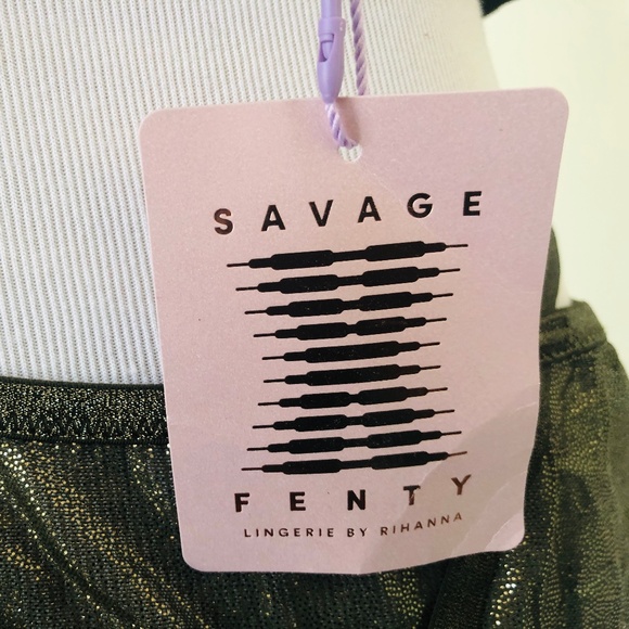 Plus Size 22 24 Savage Fenty by Rihanna Green Bra Panty Set - Picture 2 of 8